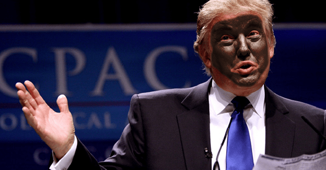 trump black face